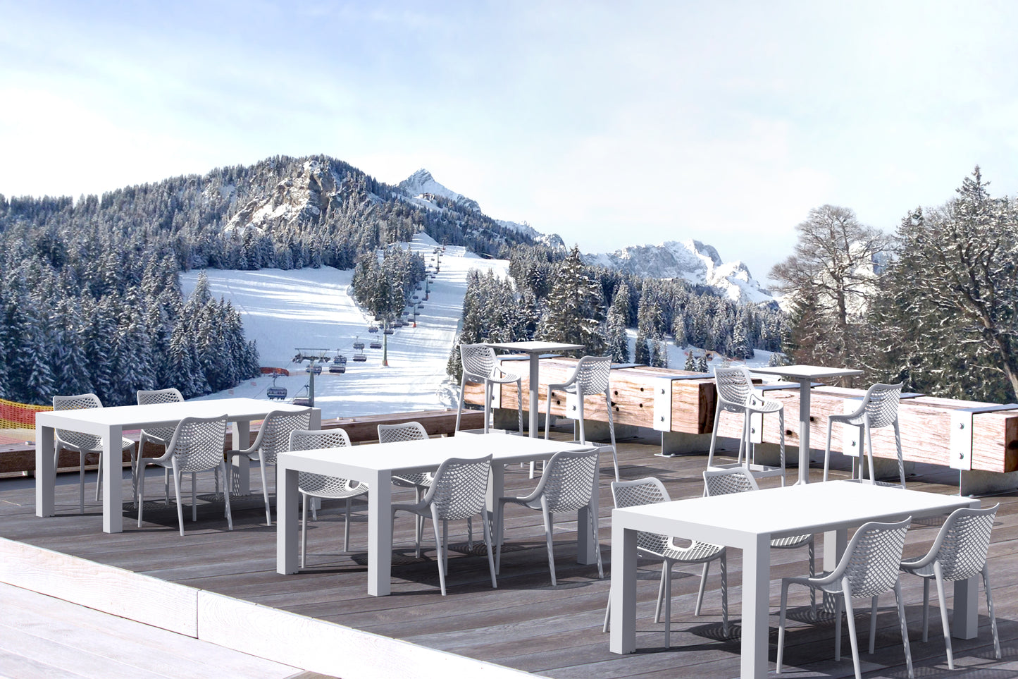 Whitehaven Outdoor Extension Table - White (1800mm or 2200mm)