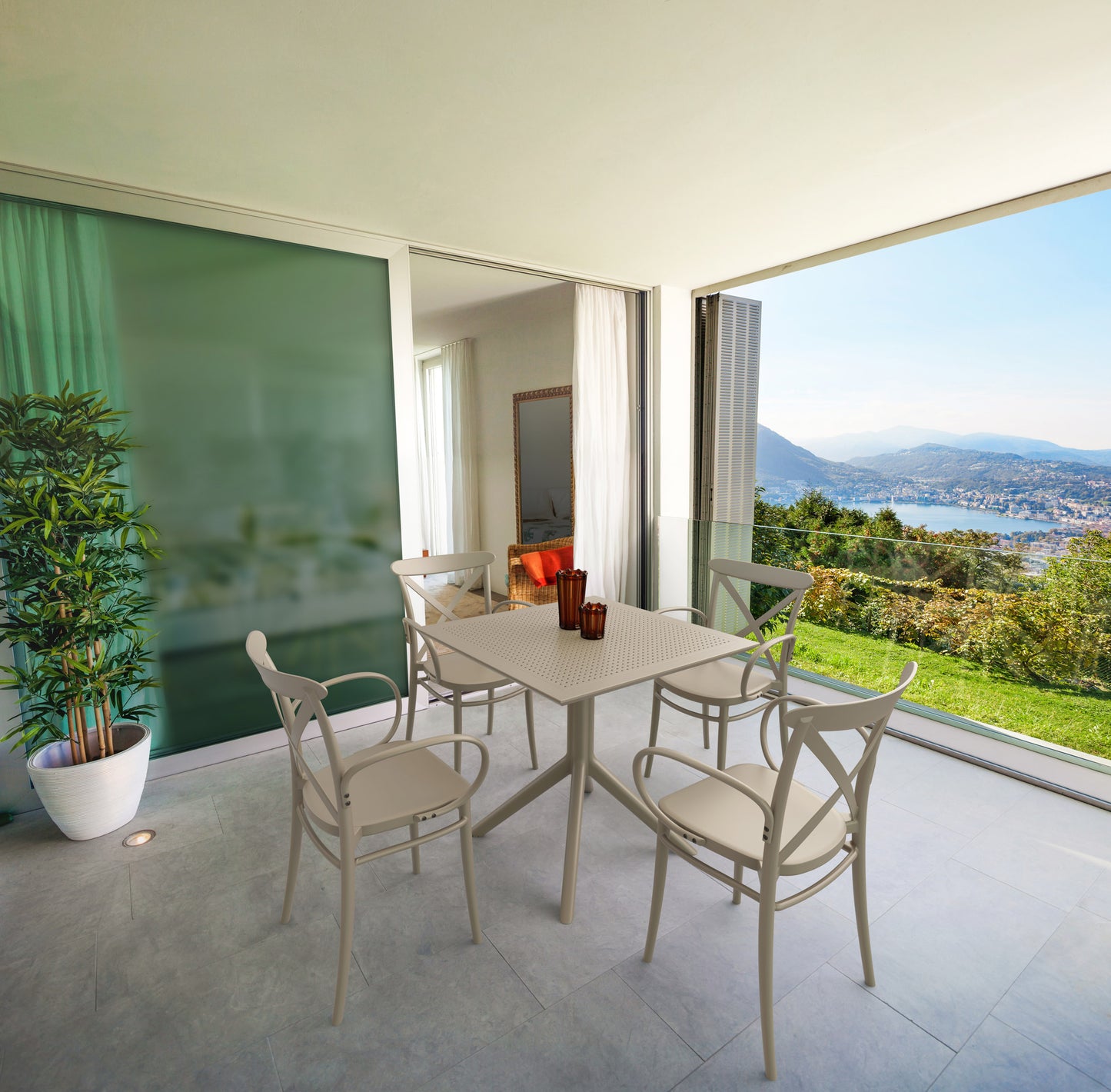 Kirra Outdoor Table - Latte (800mm)