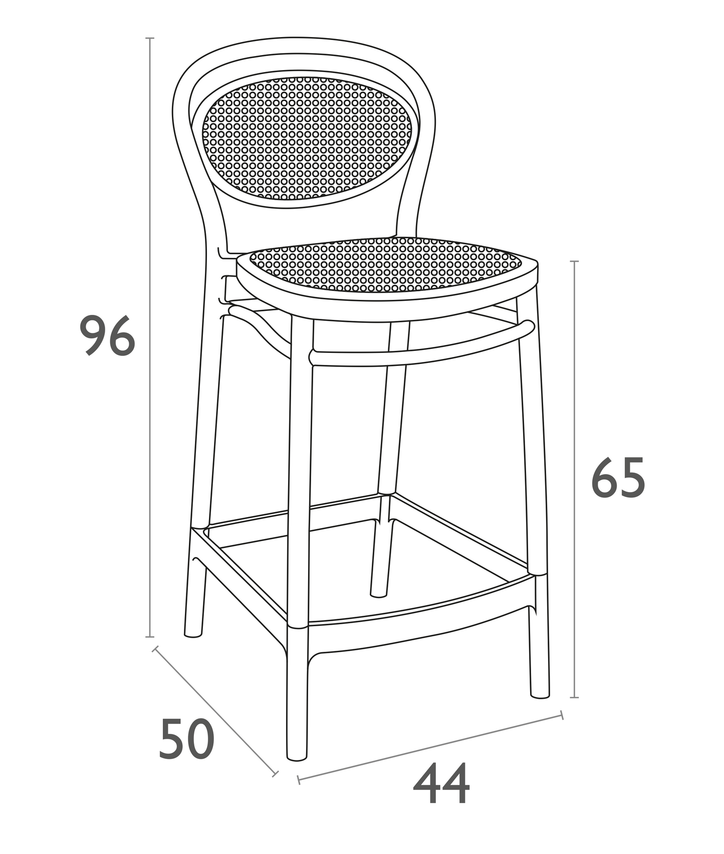 Burleigh Outdoor Barstool - White