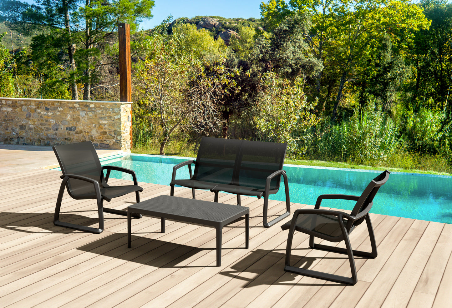 Coolum Outdoor Lounge Armchair - Black