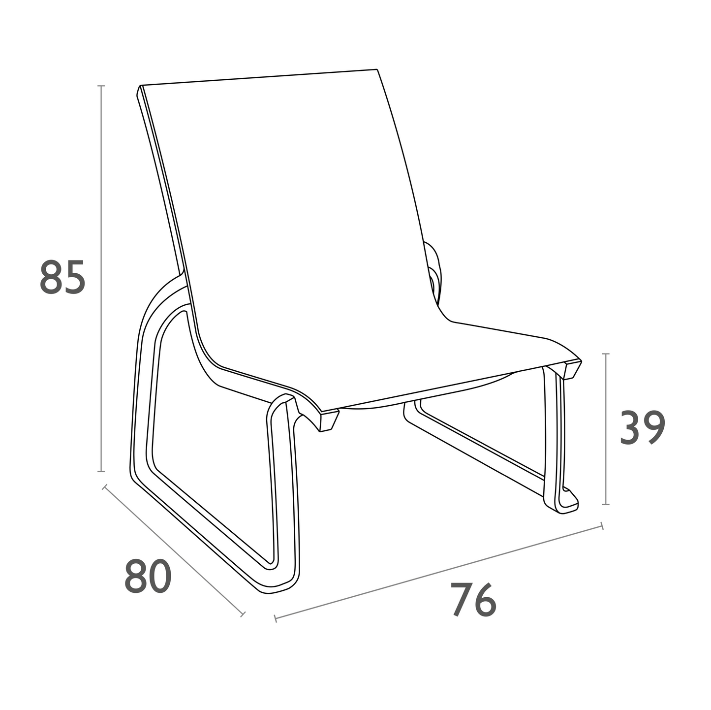 Coolum Outdoor Lounge Chair - White