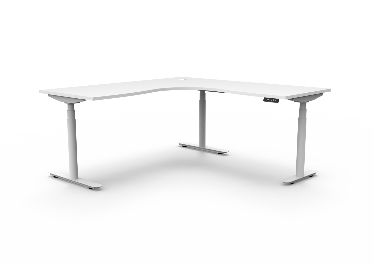 ErgoPro Sit Stand Corner Desk - White