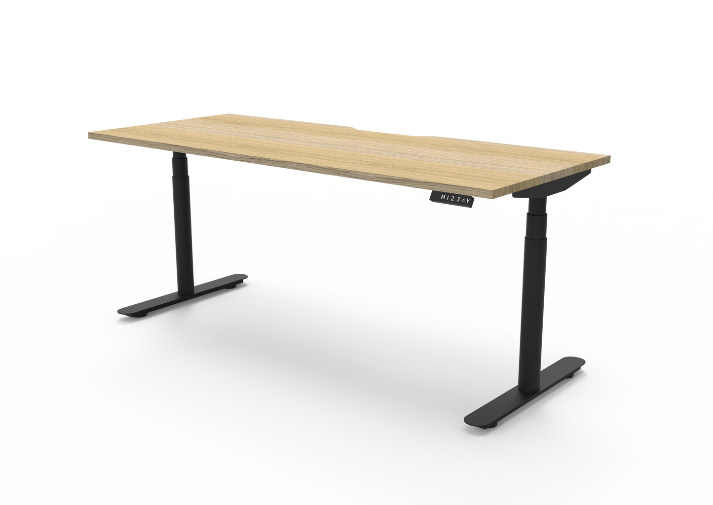 ErgoPro Sit Stand Desk - Oak & Black