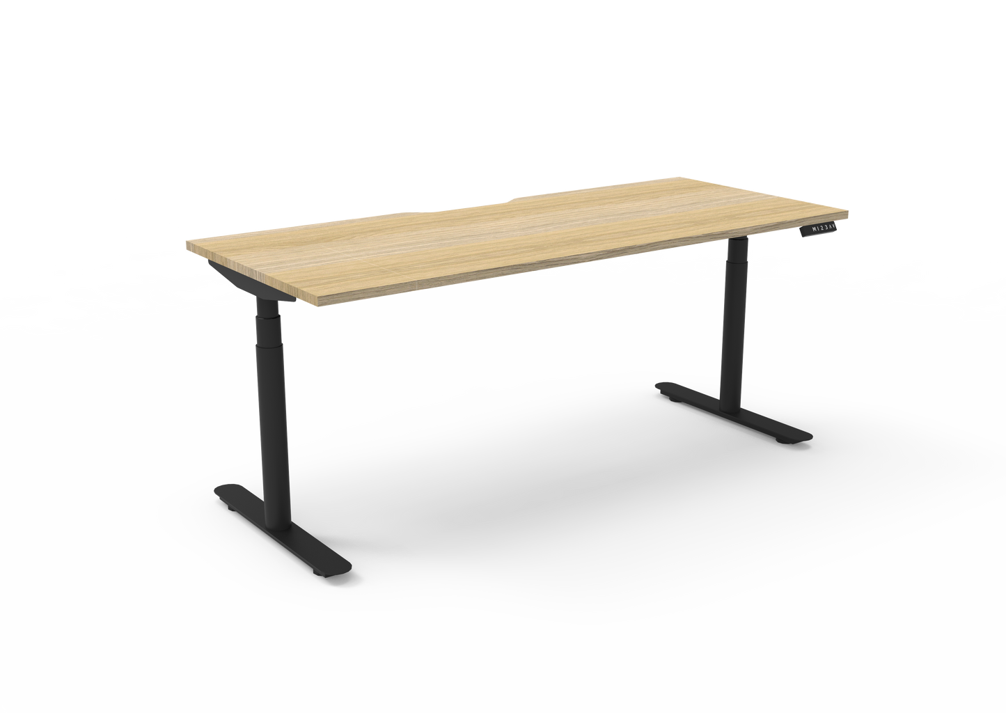 ErgoPro Sit Stand Desk - Oak & Black