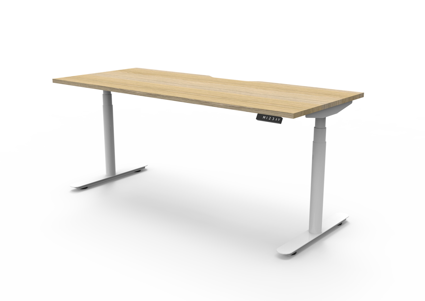 ErgoPro Sit Stand Desk - Oak & White