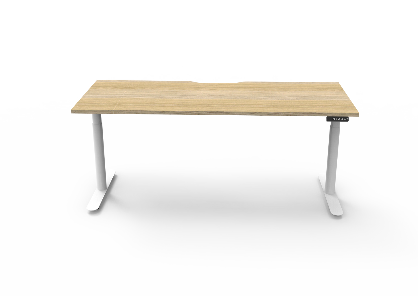 ErgoPro Sit Stand Desk - Oak & White