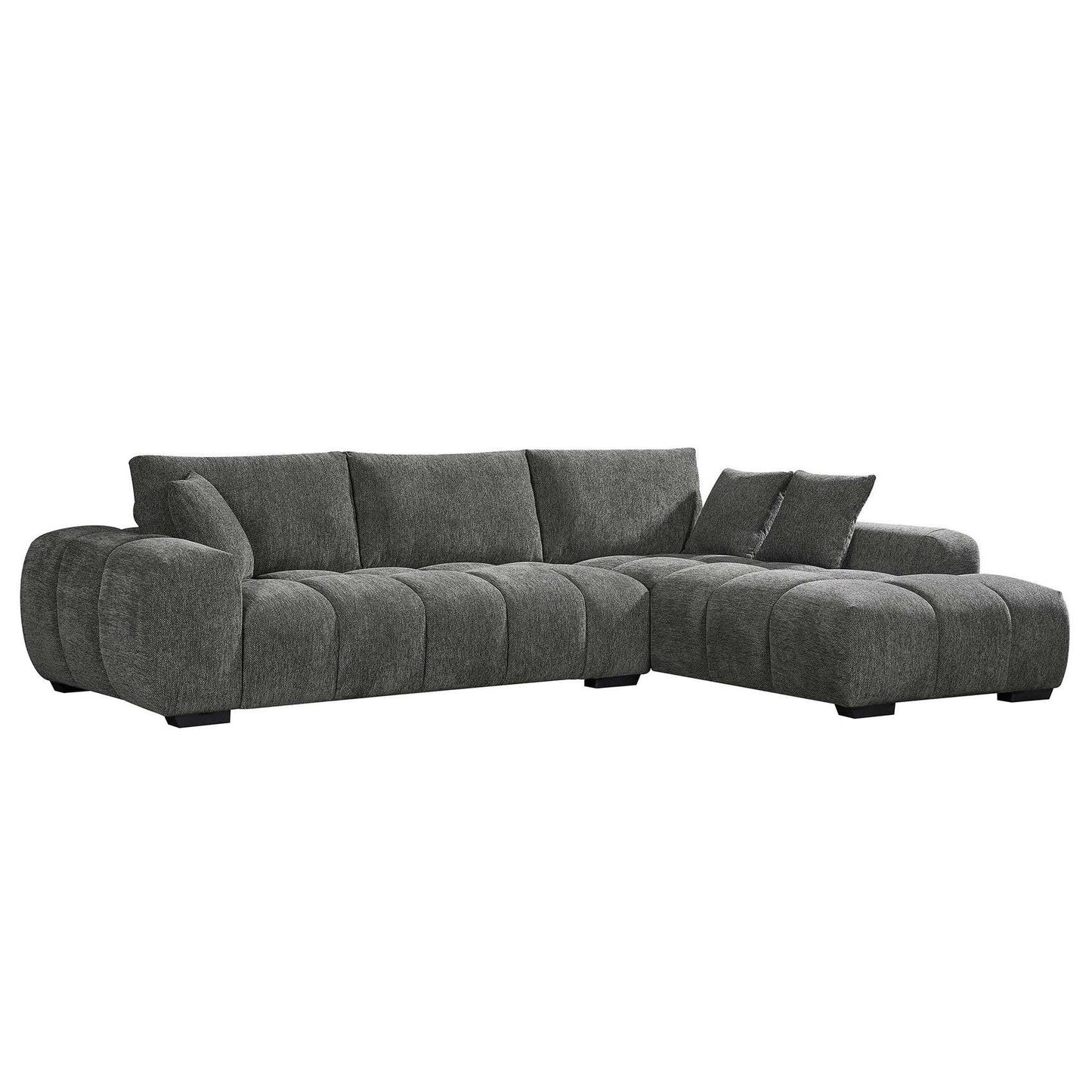 Glow Sofa with Chaise Charcoal