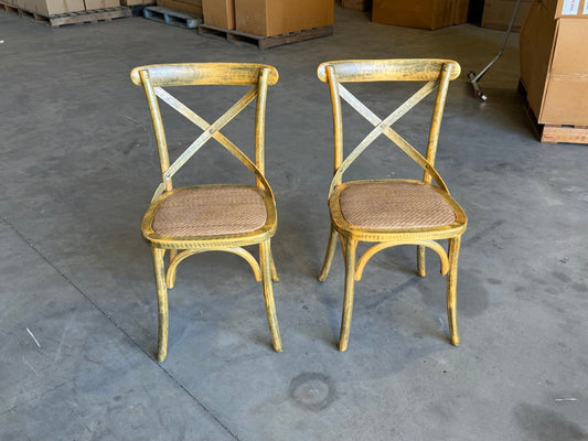 Factory Second - Cross Back Chairs Mango (Set of 3)