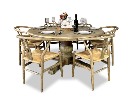 Parisienne Antique & Wishbone Dining Suite (1500mm)