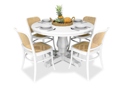 Parisienne White & Calypso Dining Suite (1200mm)