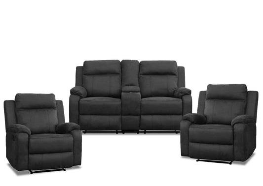 Kingston Lounge Suite (4 Seater) - Charcoal