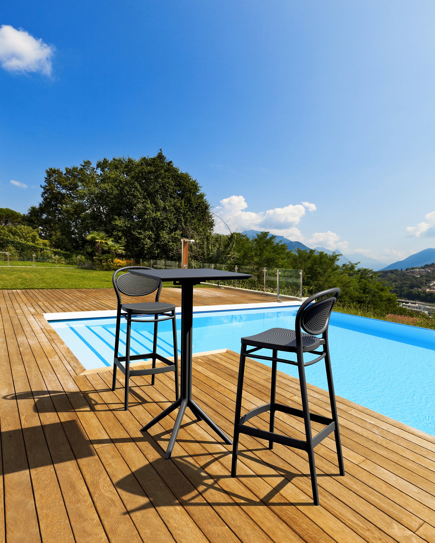 Kirra Outdoor Bar Table - Black (600mm)