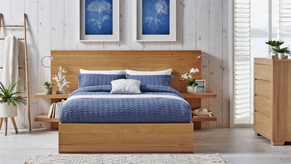 Lumina Bed with Bedside Shelves