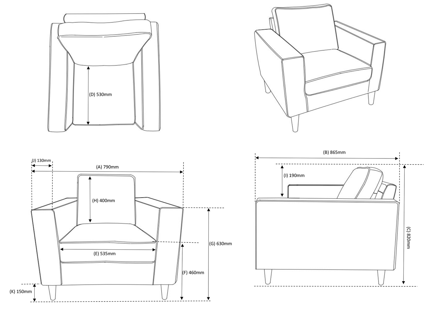 Midnight Armchair
