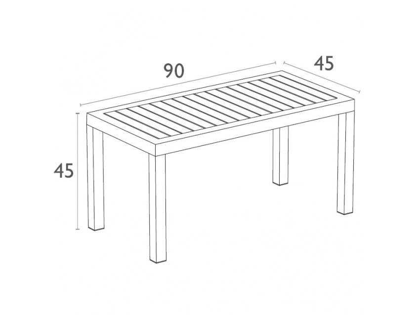 Noosa Outdoor Coffee Table - Latte
