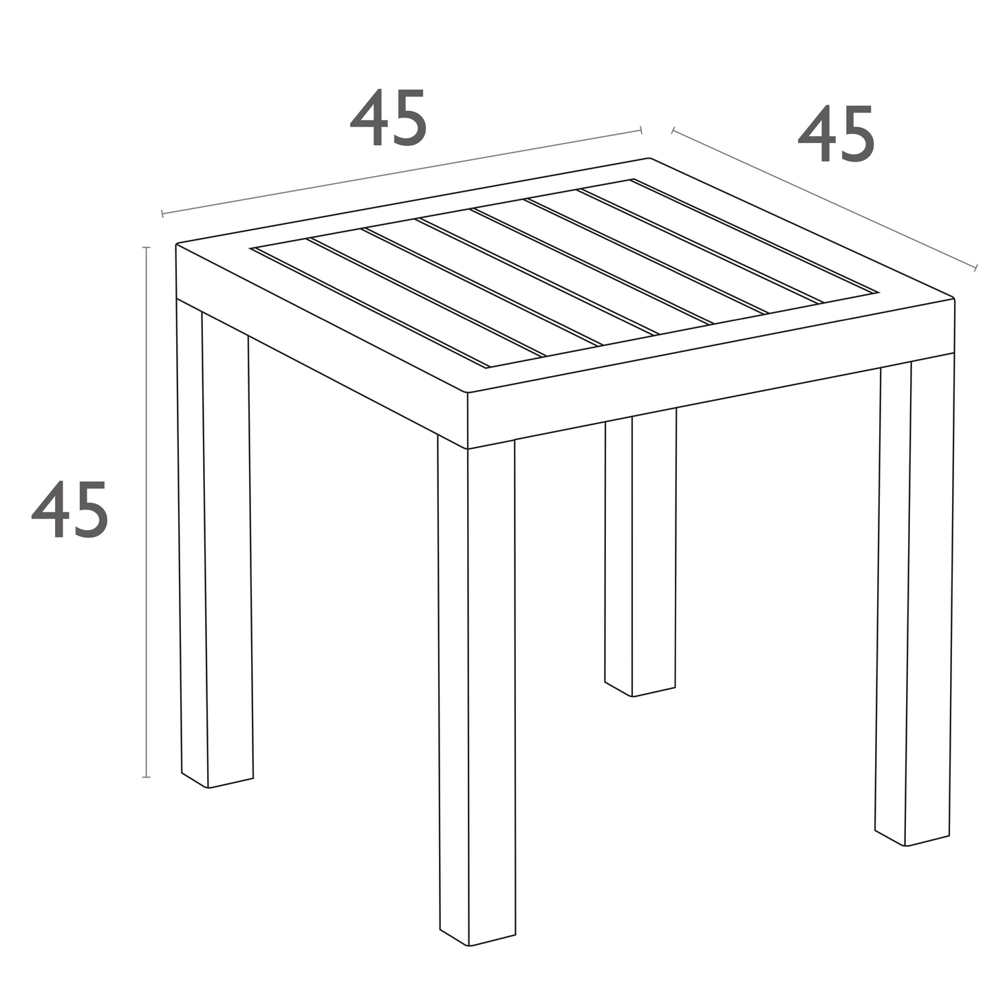 Noosa Outdoor End Table - Latte