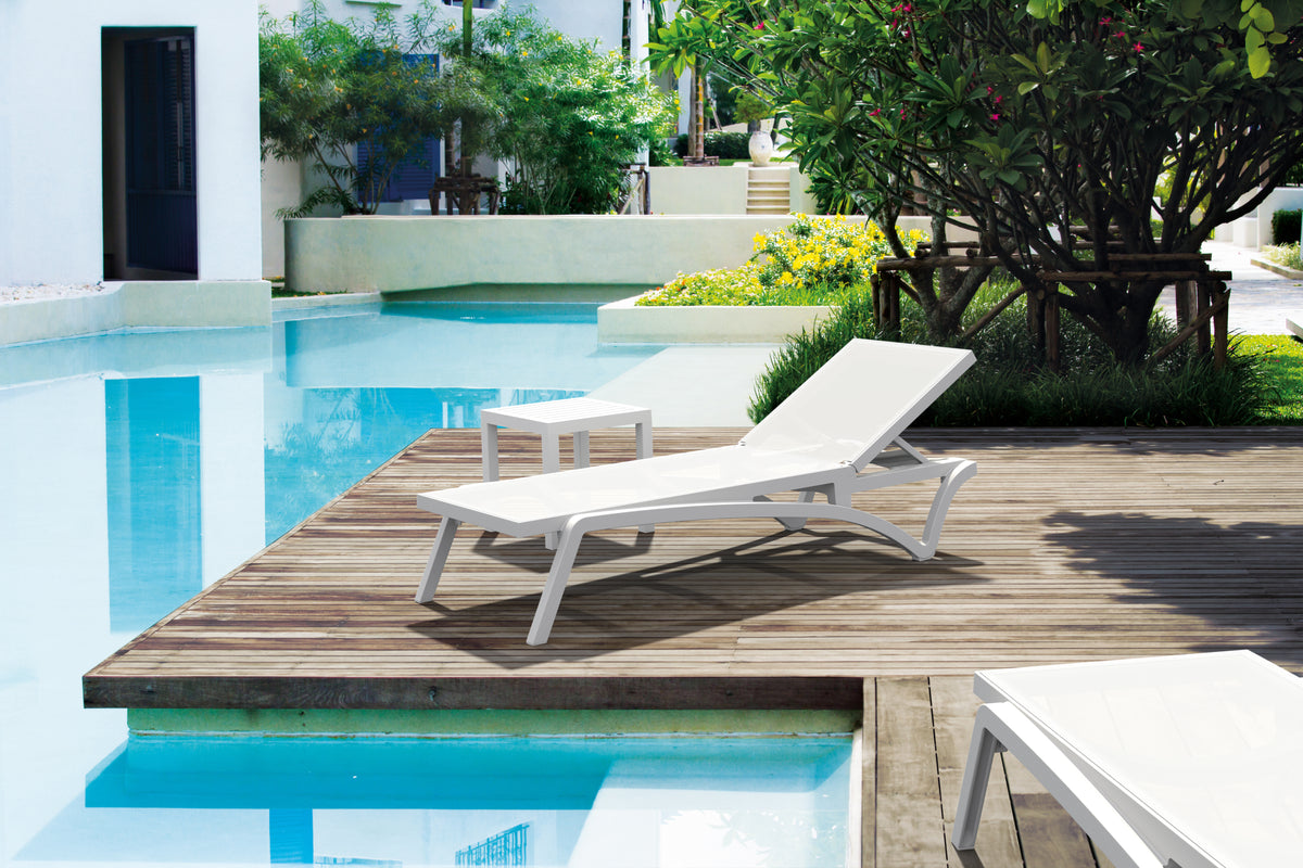 Noosa Outdoor End Table - White
