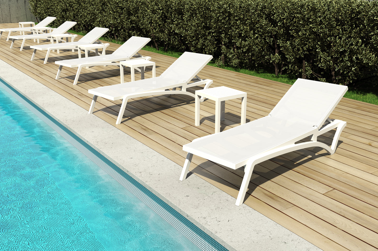Noosa Outdoor End Table - White