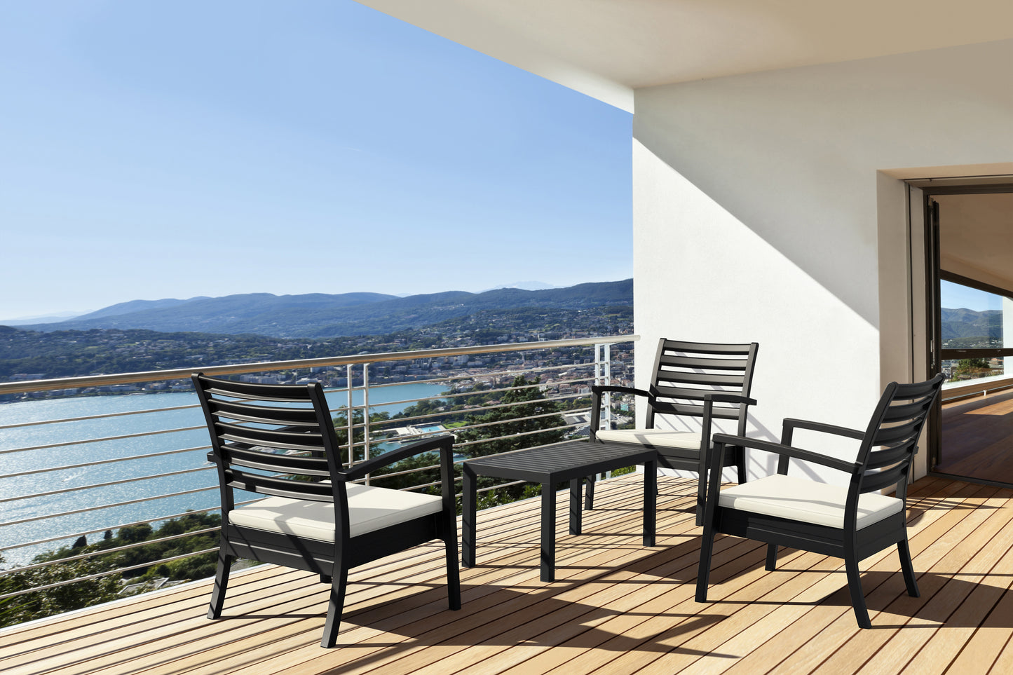 Noosa Outdoor Lounge Armchair - Black