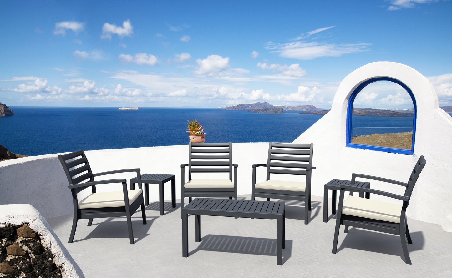 Noosa Outdoor Lounge Armchair - Black