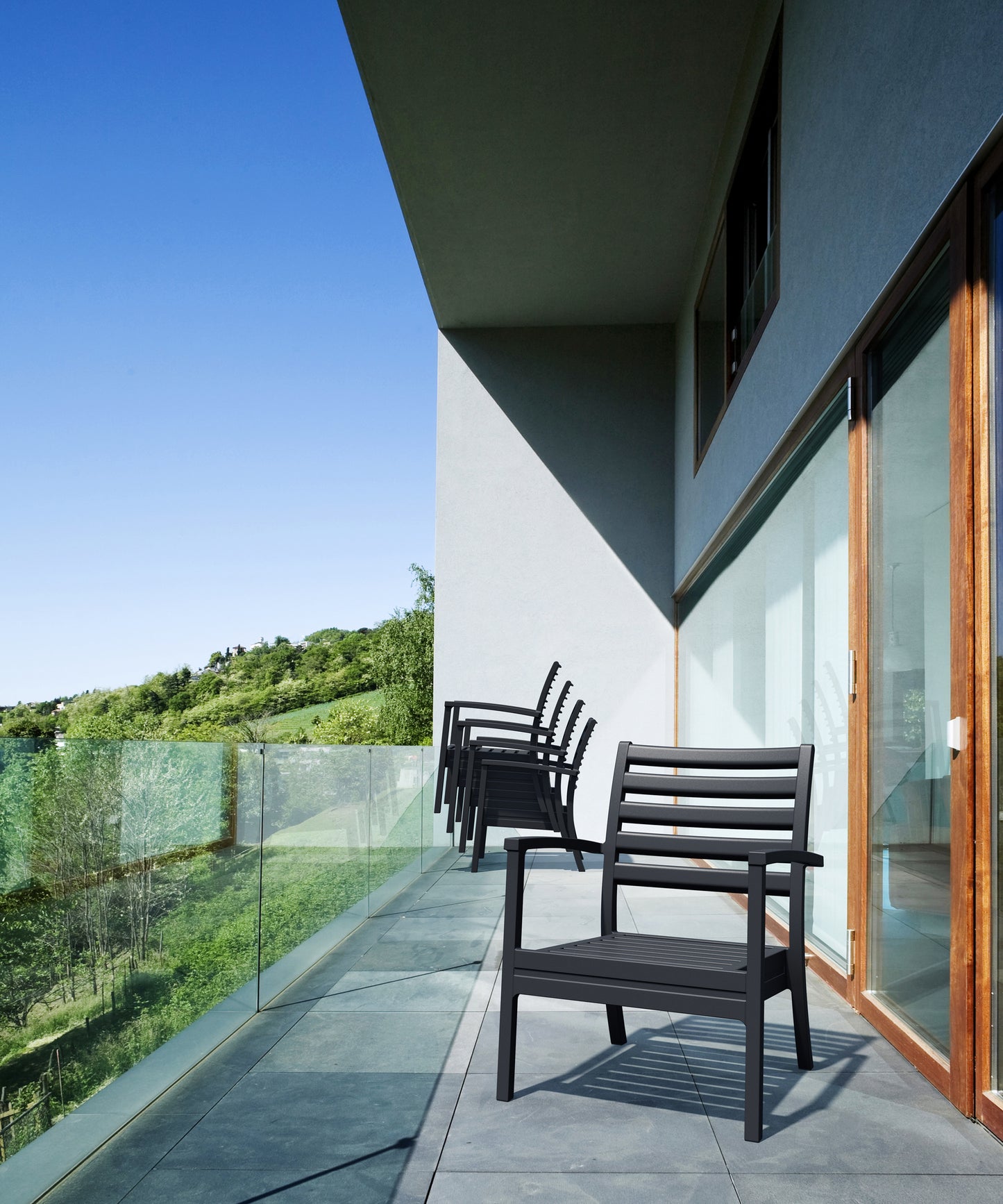 Noosa Outdoor Lounge Armchair - Black