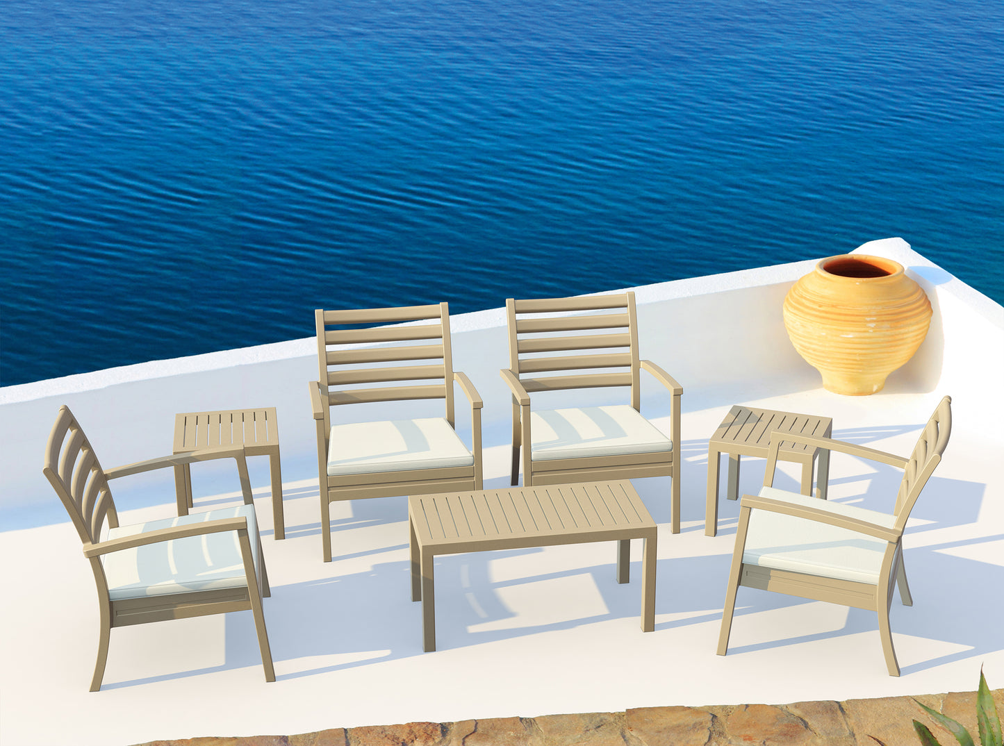 Noosa Outdoor Lounge Armchair - Latte