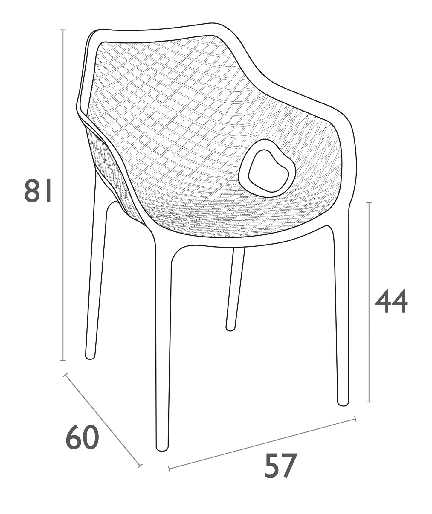 Tangalooma Outdoor Armchair - White
