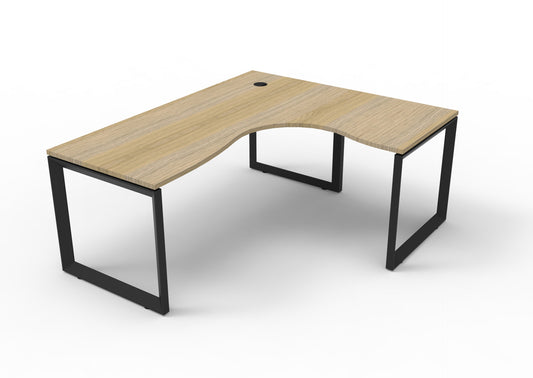 Studio Corner Desk - Oak & Black