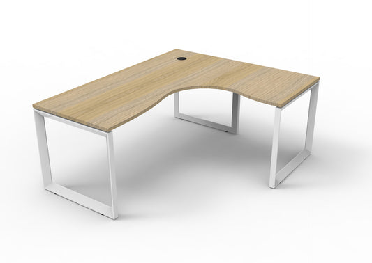 Studio Corner Desk - Oak & White