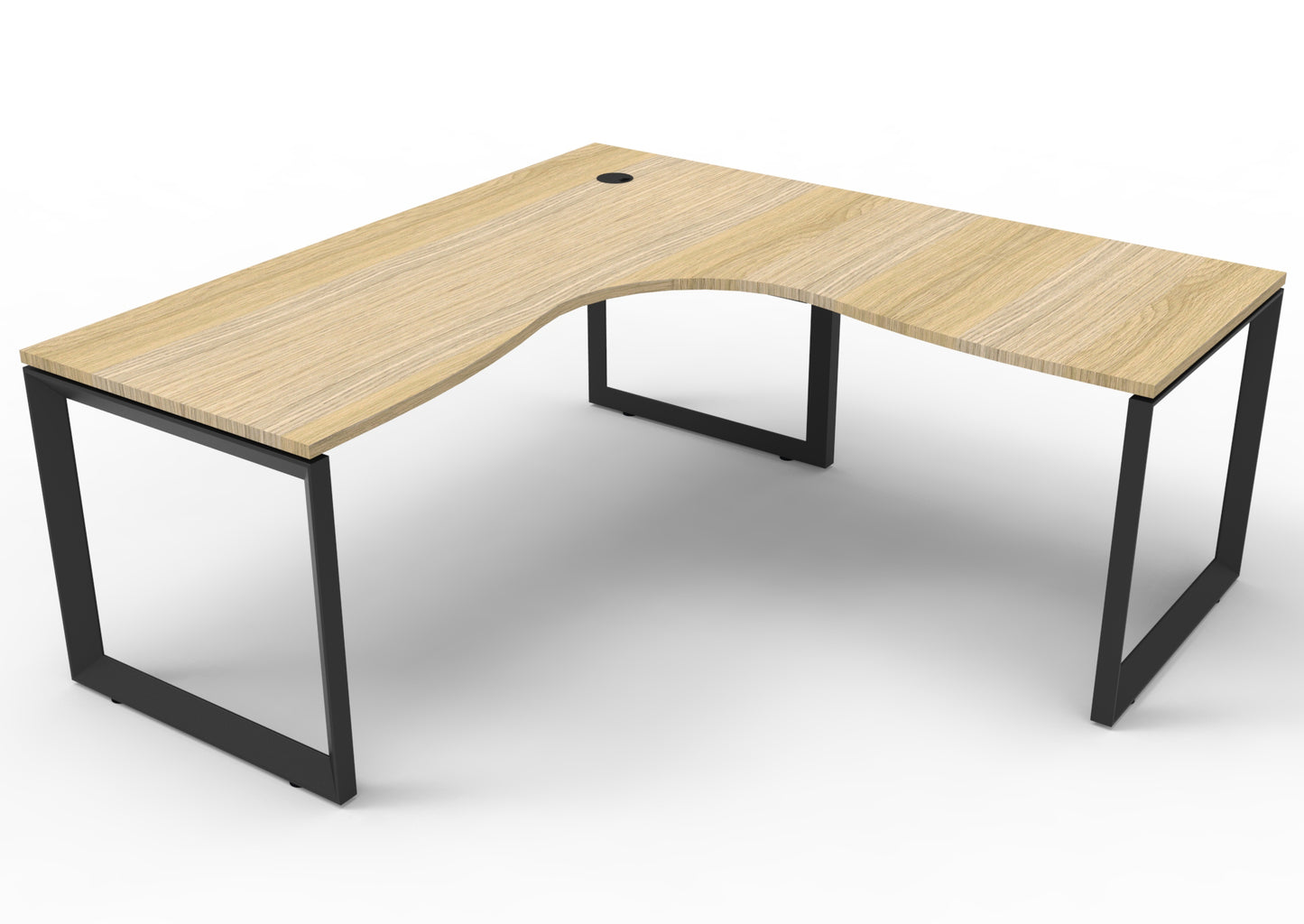 Studio Corner Desk - Oak & Black