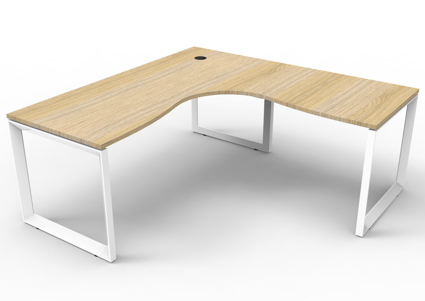 Studio Corner Desk - Oak & White