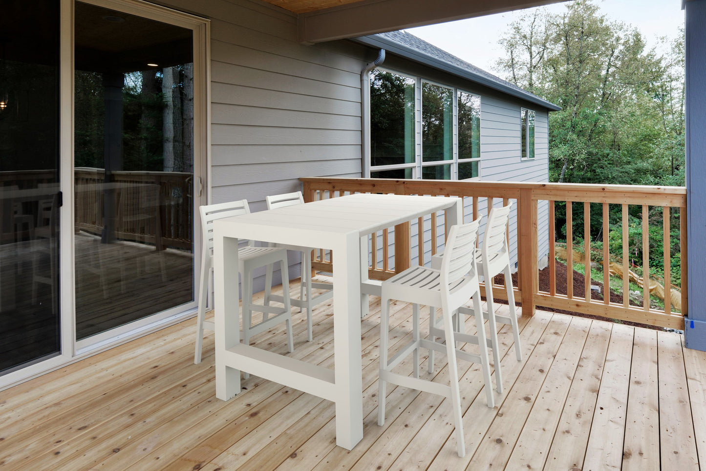 Whitehaven Outdoor Extension Bar Table - White (1000mm or 1400mm)