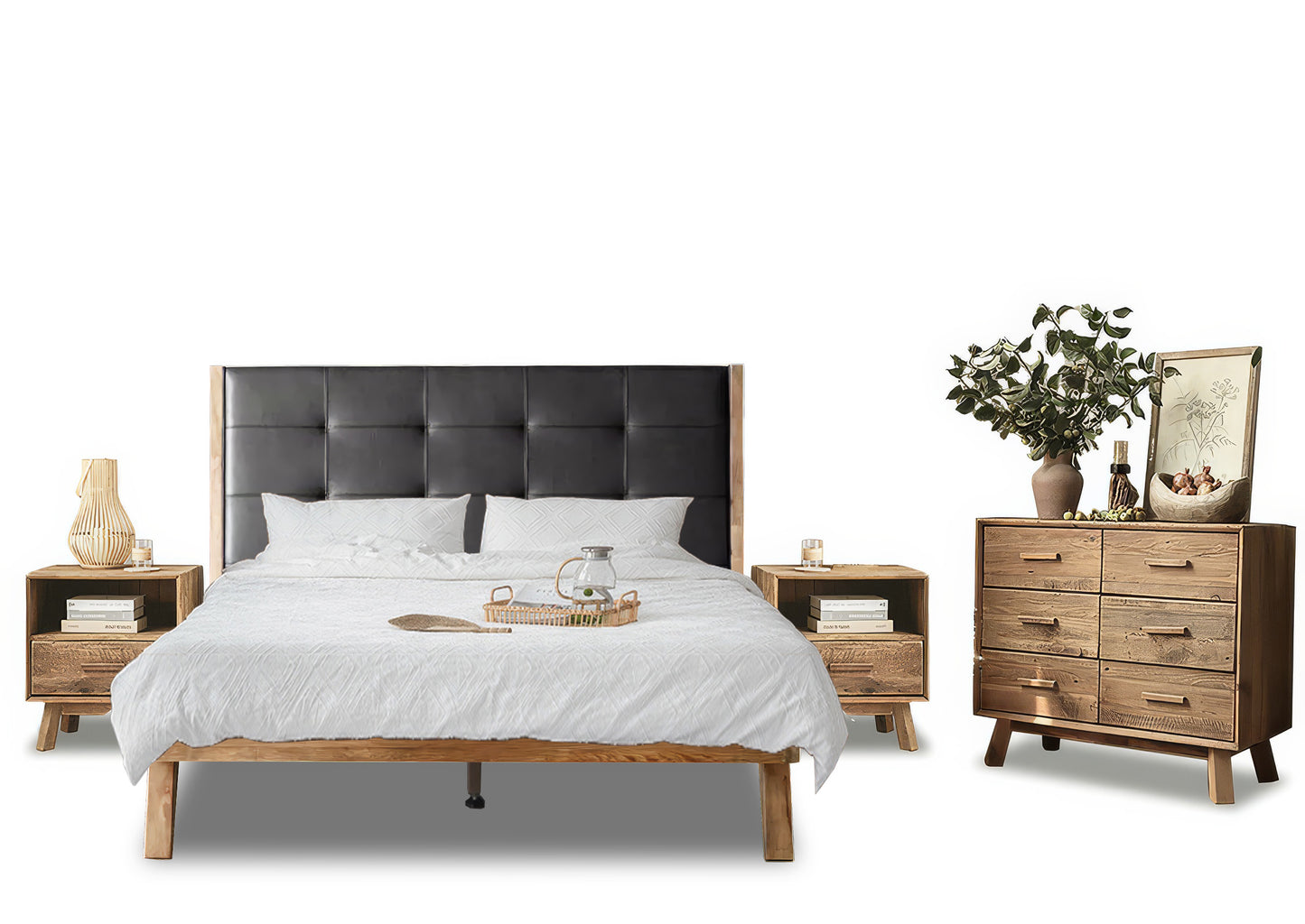 Plantation Bedroom Set - Upholstered (4 Piece)