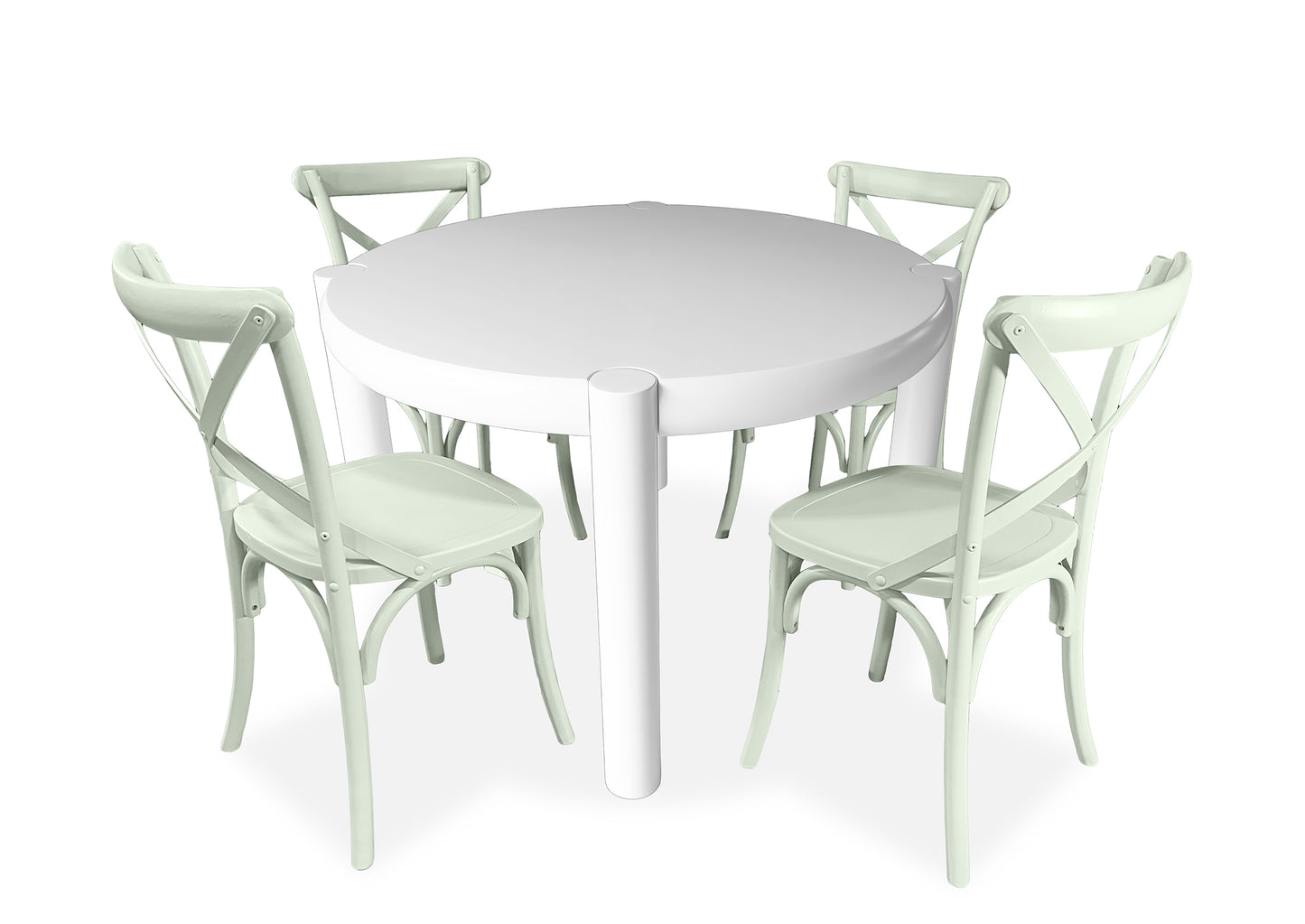 Cross Back Chair - Seafoam