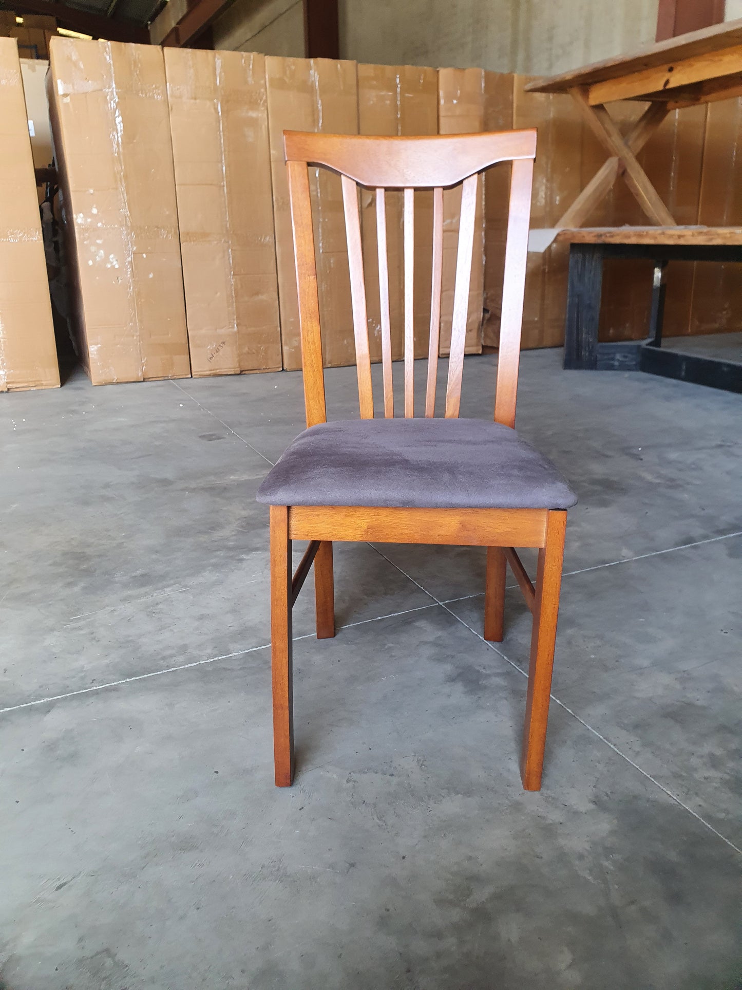 Factory Second - Lodge Slat Back Upholstered Chair (Single)