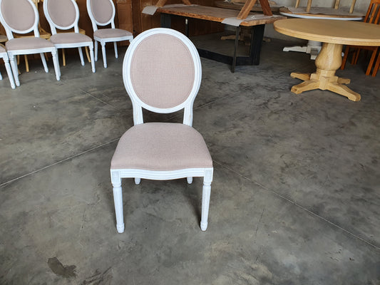 Factory Second - White - Motif Chair Upholstered Back (Single)