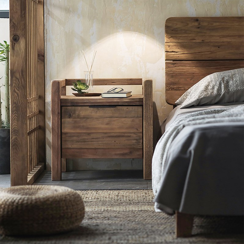 Plantation Bedside Table - Square