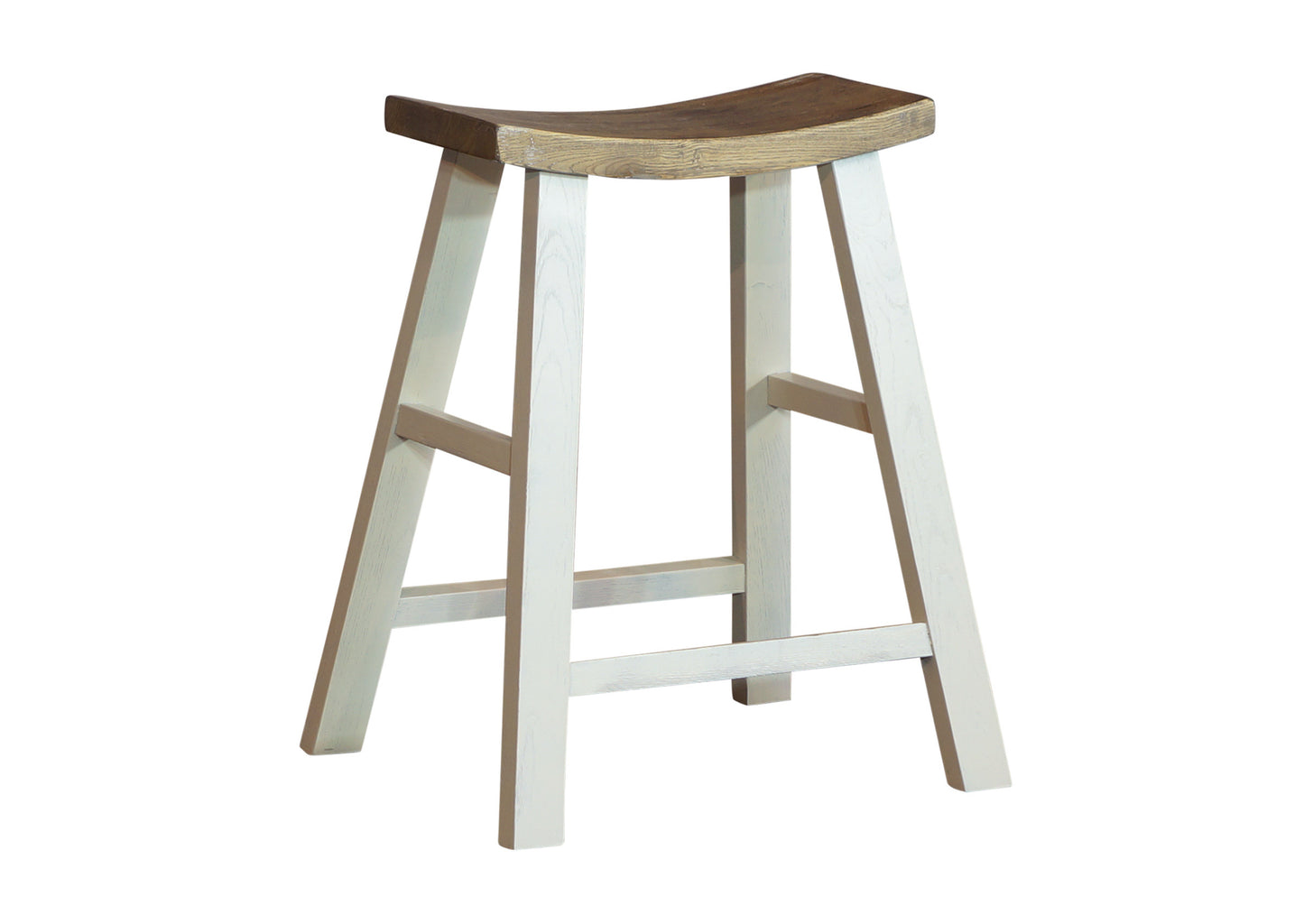 Parisienne Kitchen Stool - White & Oak