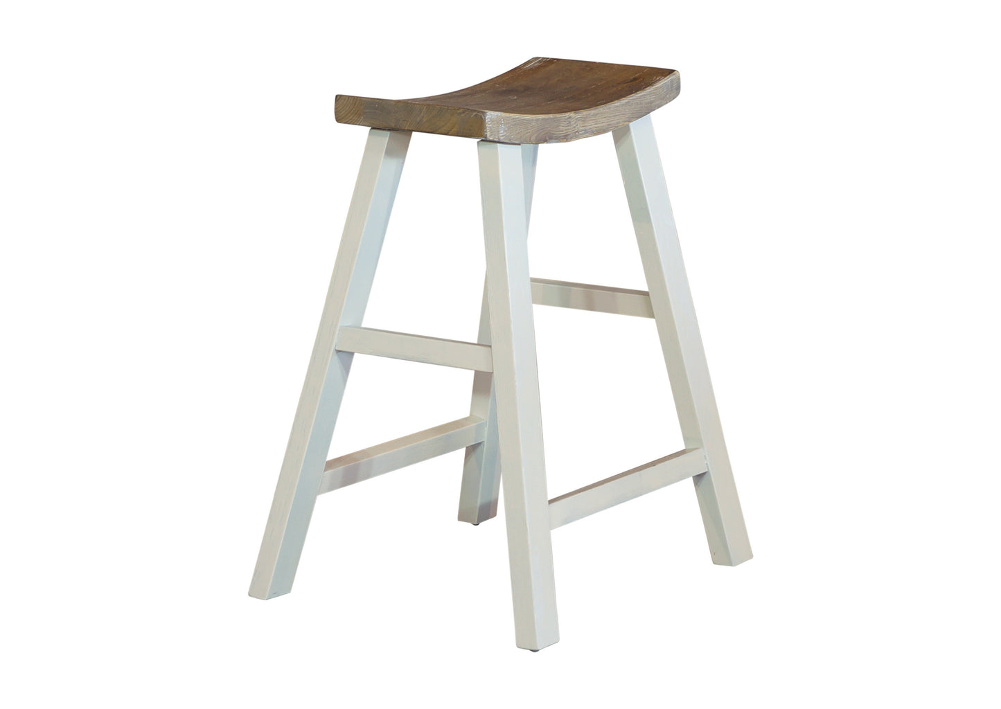 Parisienne Kitchen Stool - White & Oak
