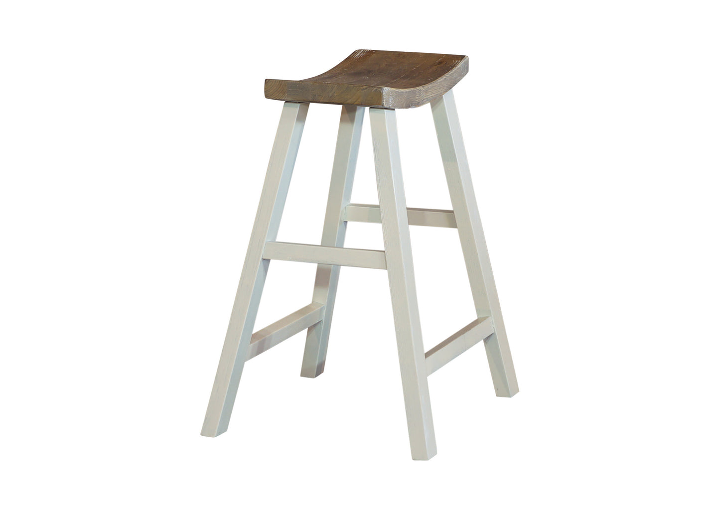 Parisienne Kitchen Stool - White & Oak