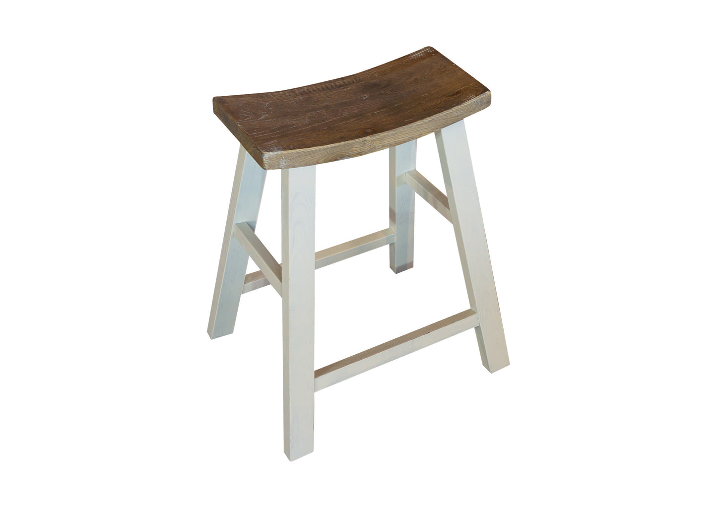 Parisienne Kitchen Stool - White & Oak