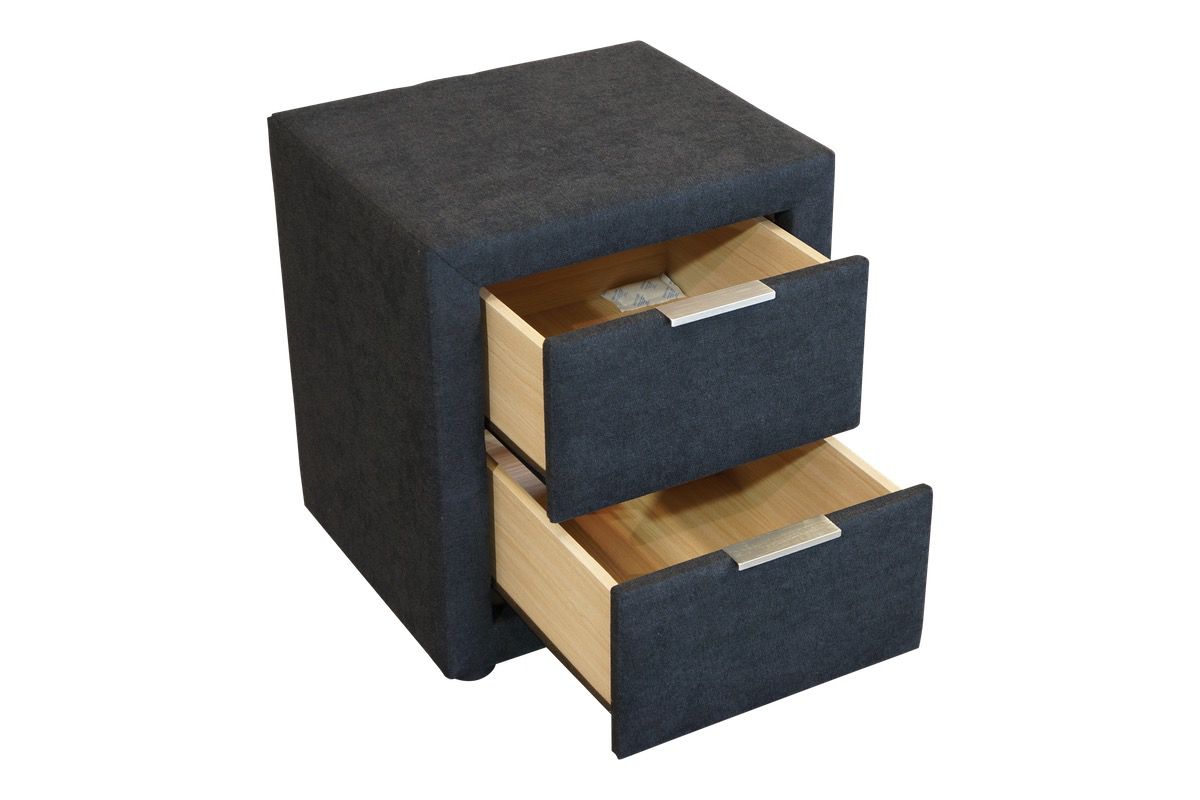 Dusk Bedside Table - Charcoal
