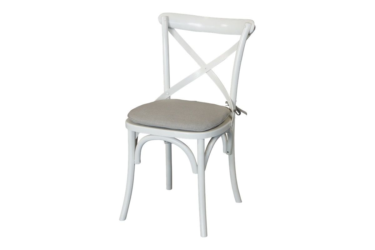 Cross Back Chair Cushion - Grey