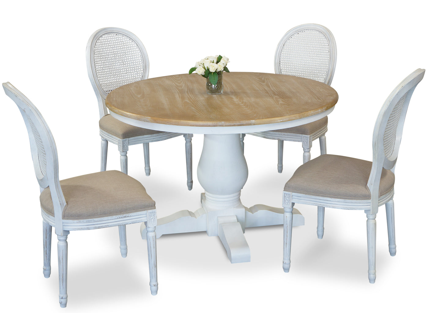 Motif Chair (Cane Back) - White