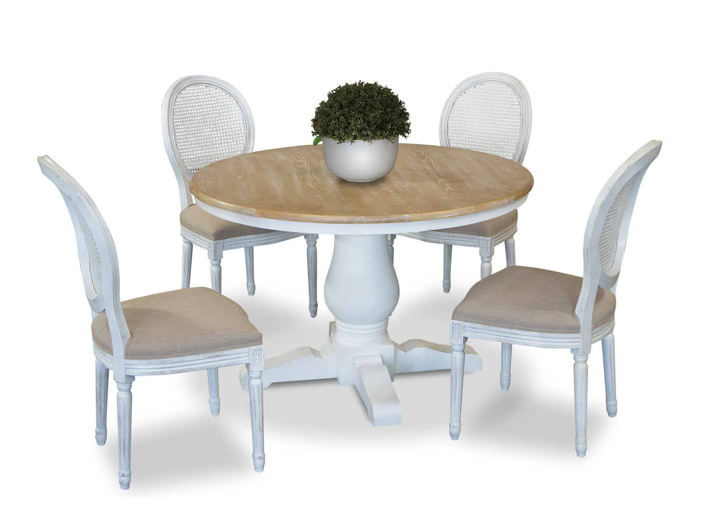 Parisienne White/Oak & Motif Dining Suite (1200mm)