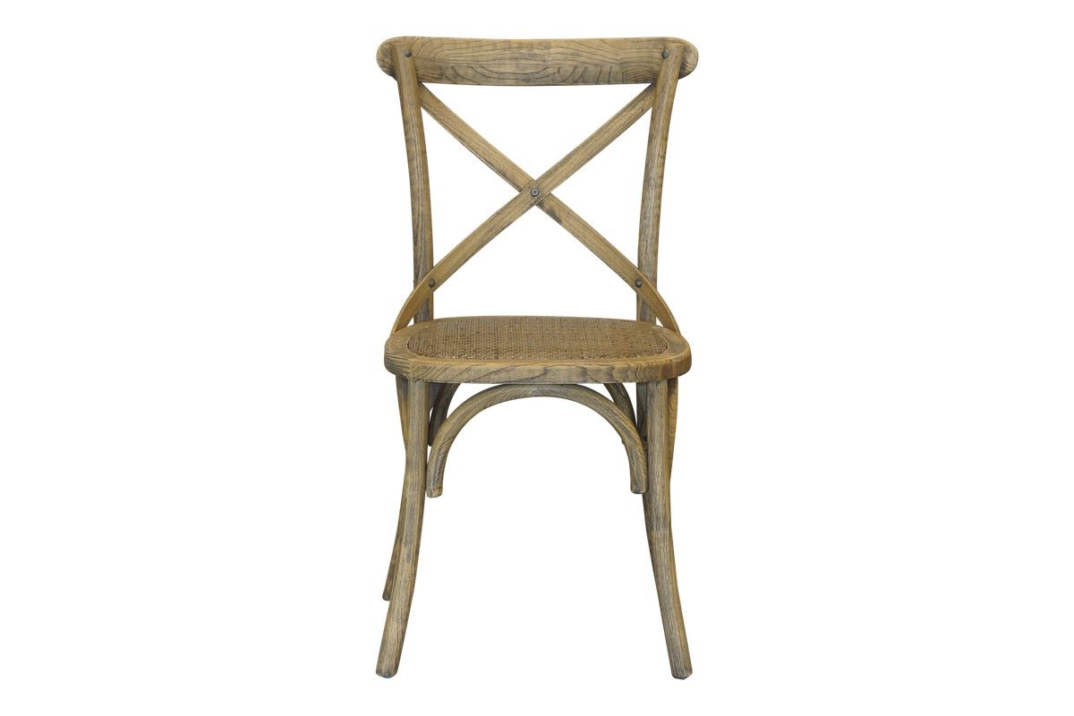 Cross Back Chair - Antique