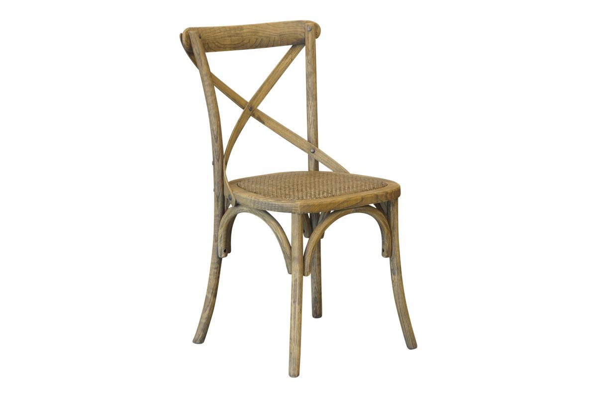 Cross Back Chair - Antique