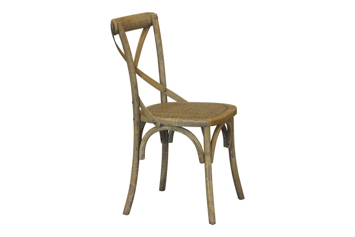 Cross Back Chair - Antique