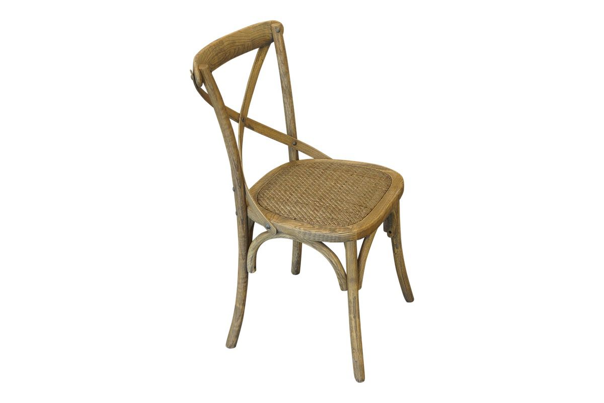 Cross Back Chair - Antique