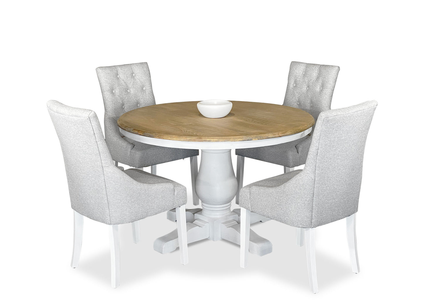 Parisienne Dining Table - White & Oak (1200mm)